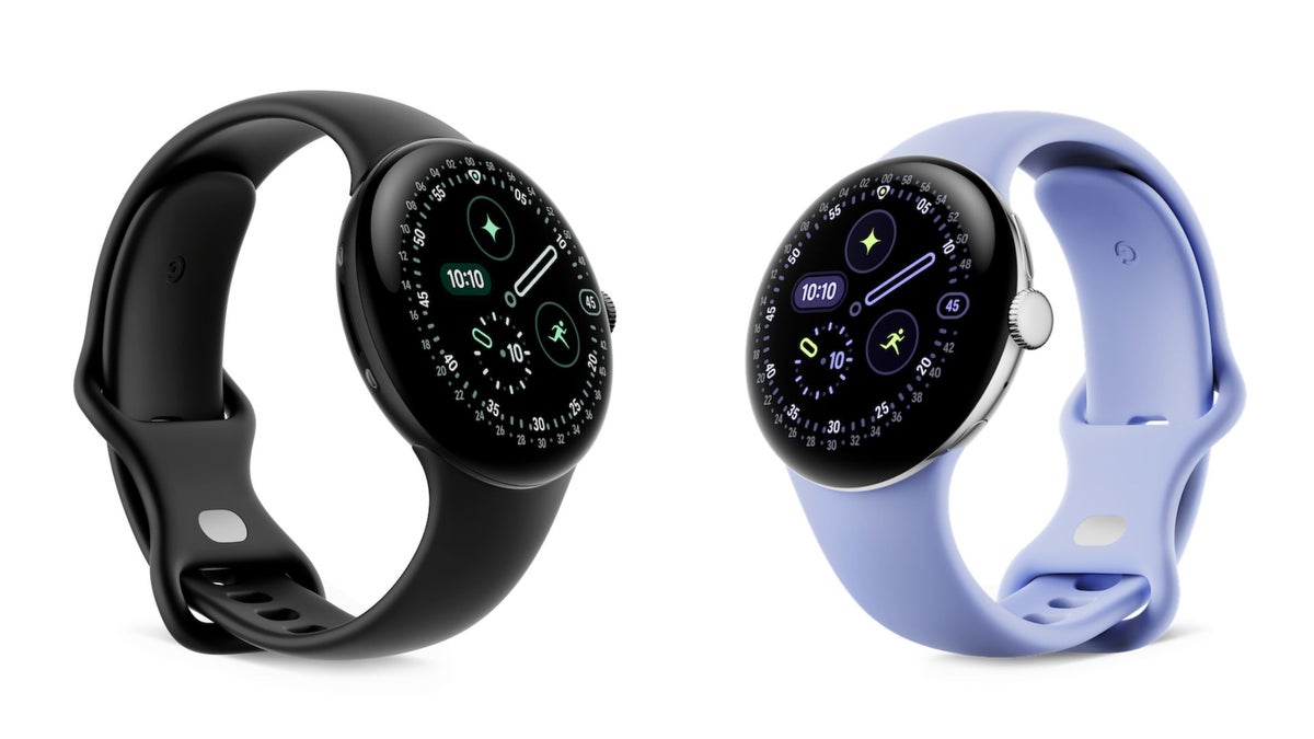 An image showing two Pixel Watch 4 smartwatches on a white background.