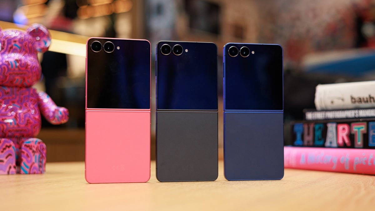 Samsung Galaxy Z Flip 7 in three colors