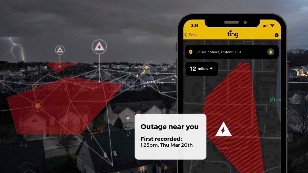 An image showing a smartphone with the Ting app open on it.