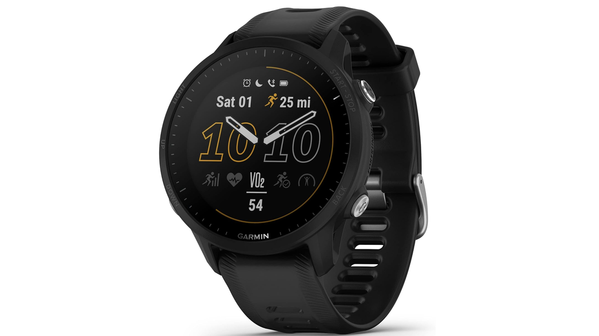 A close-up of the Garmin Forerunner 955.