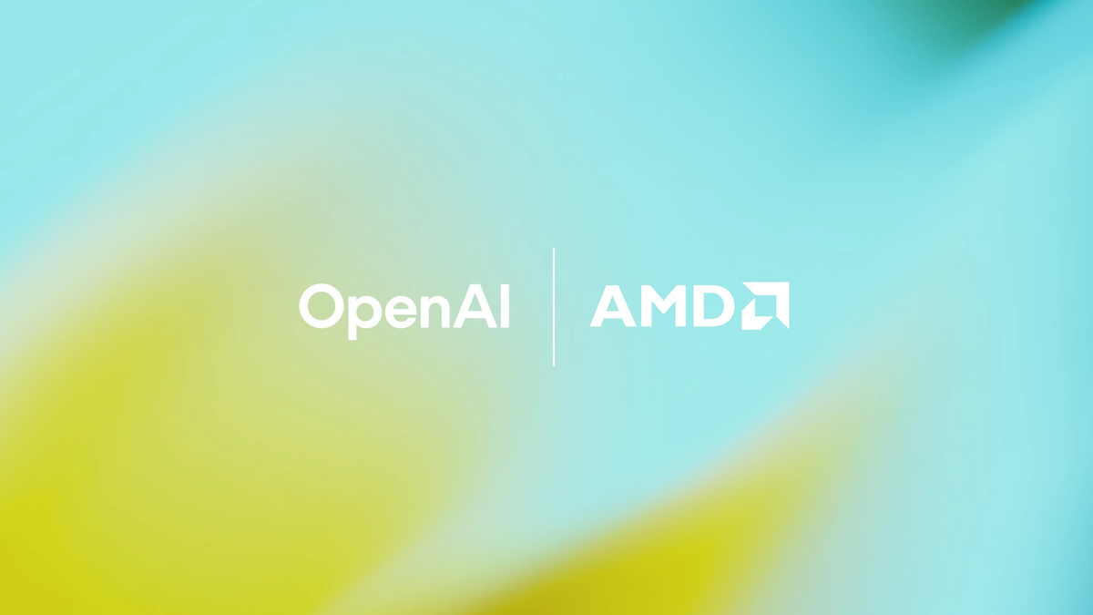 OpenAI and AMD logos