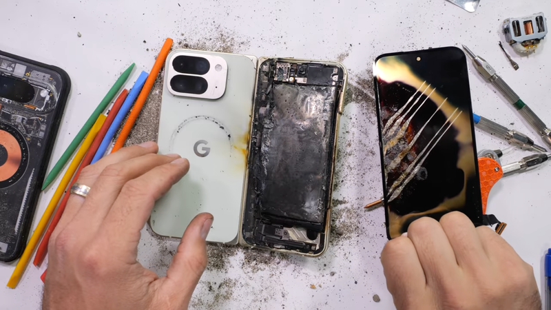 Pixel 10 Pro Fold battery explodes in a failed durability test