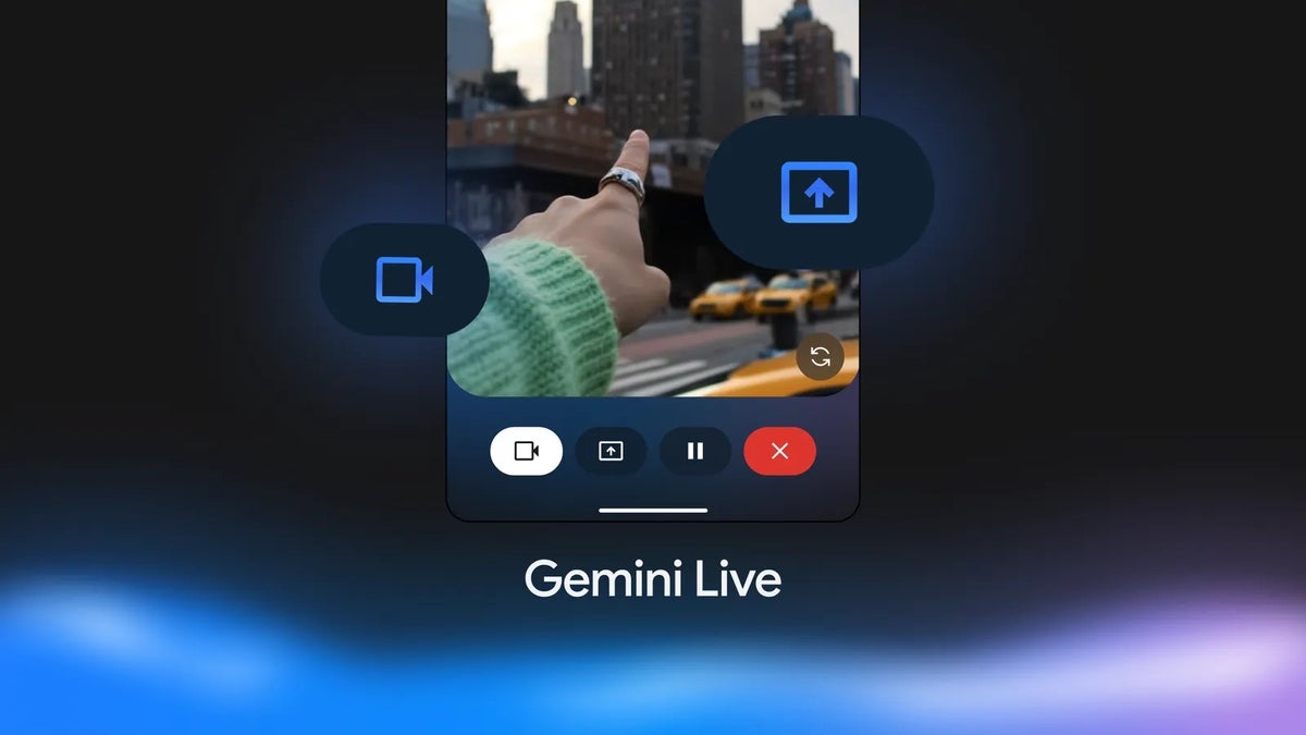 Image of person using Gemini Live with camera