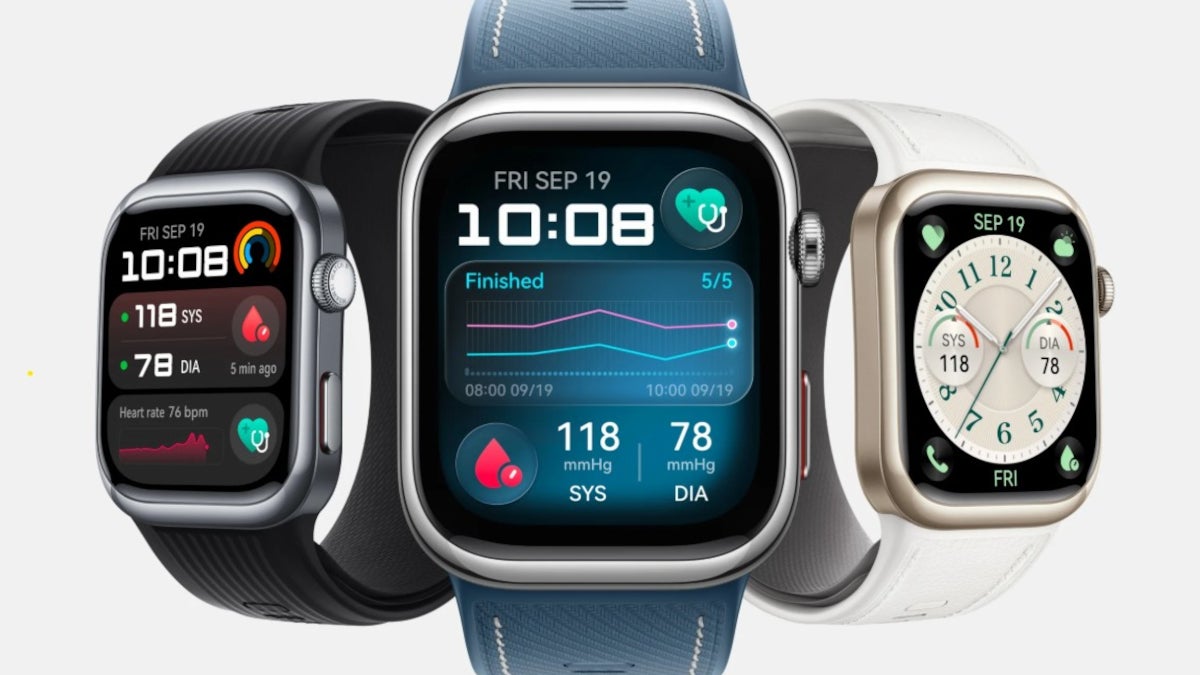 Huawei Watch D2 is shown against a gray backdrop.