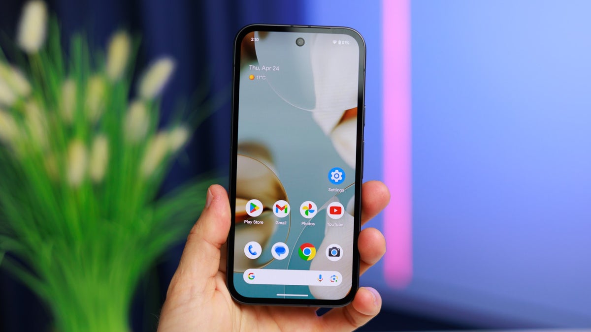 Holding up the Google Pixel 9a