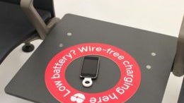 PowerKiss provides wireless charging in airport waiting areas