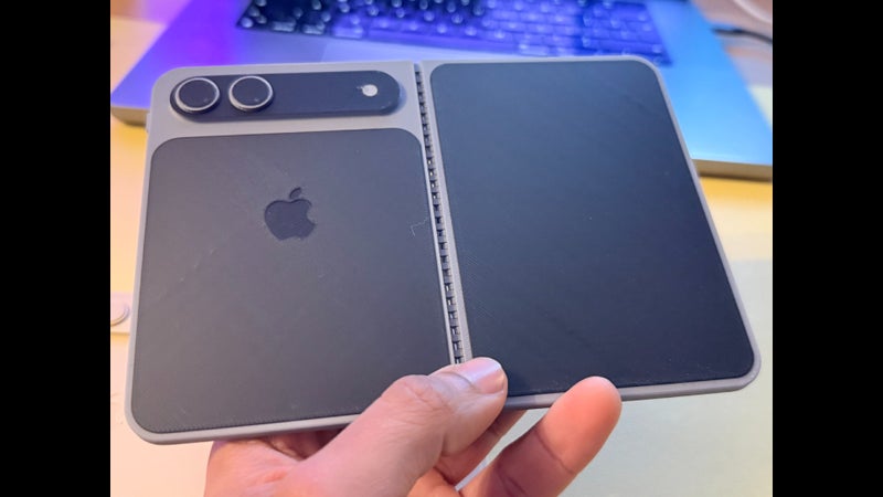 These 3D-printed iPhone Fold units draw some laughs, but they're practical, too