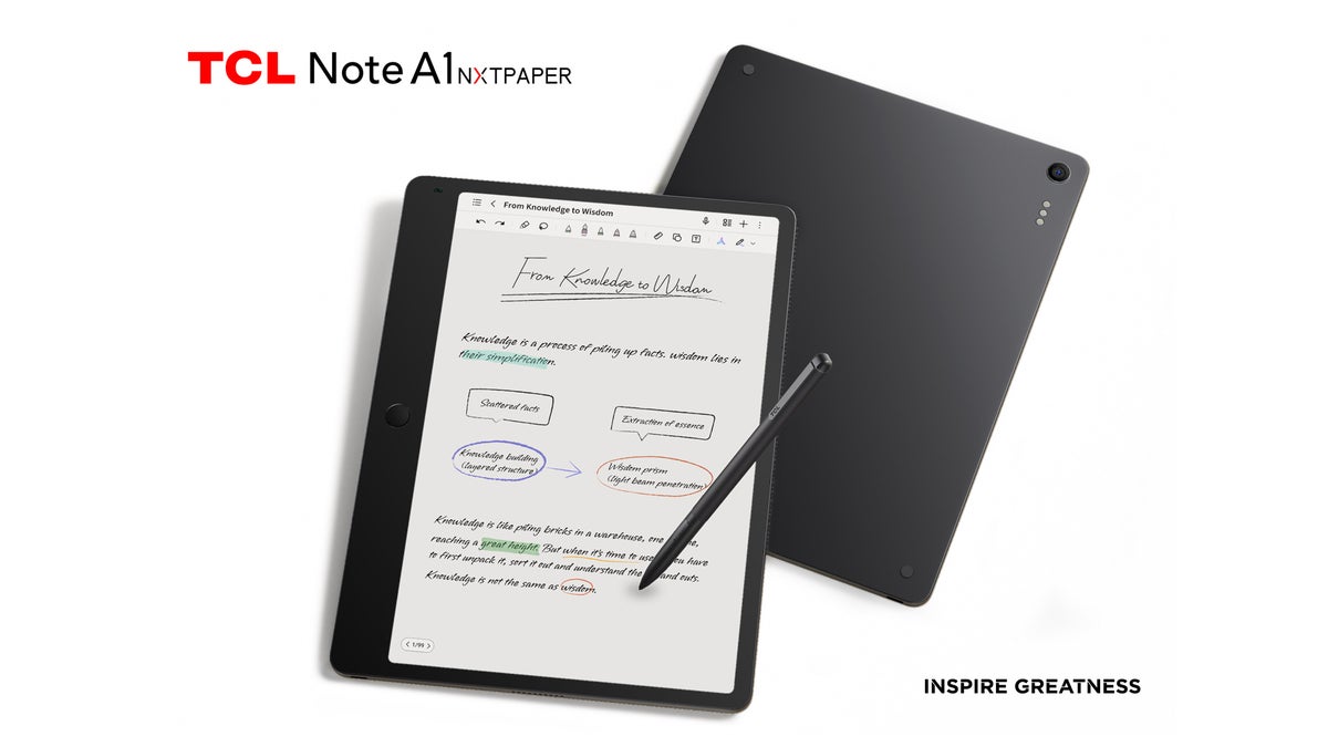 TCL announces the Note A1 NXTPAPER, a tablet aimed at saving your