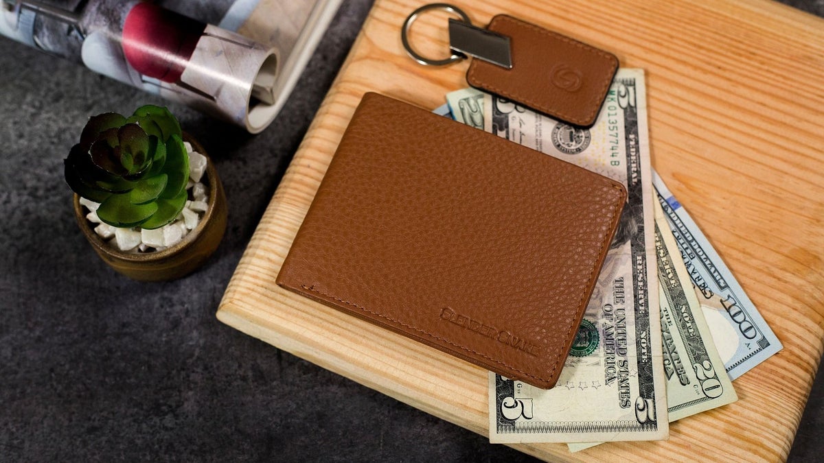 Wallet and dollar bills