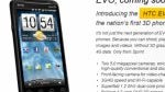 Sprint's landing page places attention on the HTC EVO 3D, View 4G, and more