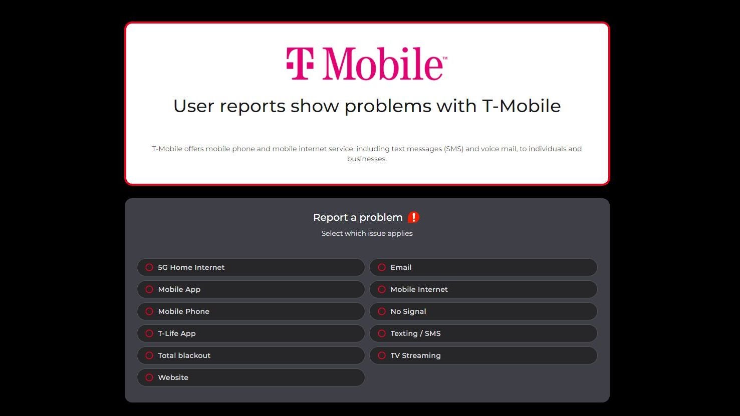 T-Mobile is down again, this time it's the 5G home internet service