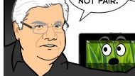 Funny BlackBerry PlayBook comic with RIM's Mike Lazaridis