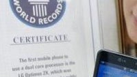 Guinness Records certifies the Optimus 2X as "the world's first dual-core smartphone"