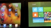 Watch Apple iPad 2 with iOS 5 beta face off Samsung's Windows 8 slate