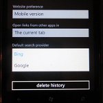 T-Mobile HTC HD7 owners running Mango can select their search engine preference in IE9