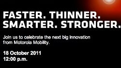 Motorola teasing us with "Faster. Thinner. Smarter. Stronger," could be the new Droid RAZR
