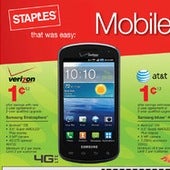 Staples puts the Samsung Stratosphere, Infuse 4G, Galaxy S 4G on sale for a penny through Black Friday
