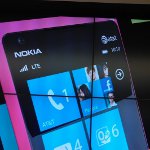 Magenta colored Nokia Lumia 900 with AT&T's branding is spotted at a Microsoft store