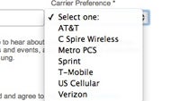 Galaxy S III U.S. signup page showed 7 carriers