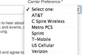 Galaxy S III U.S. signup page showed 7 carriers