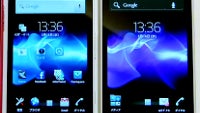 First design comparison shots and sample images from the Sony Xperia GX 13MP camera appear