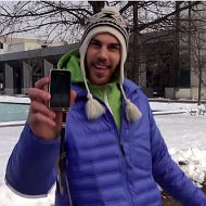 Watch Sony Xperia active used as bait in freezing water, stepped on and tied up to a snowboard