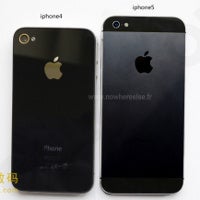 Fully assembled Apple iPhone 5 pictured side to side with older siblings