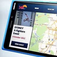 Cyan Nokia Lumia 920 appears for a split second in an exclusive Red Bull app promo