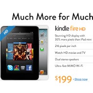 Much more for much less: Amazon directly attacks the iPad mini on its home page