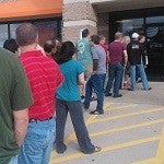 People are lining up outside AT&T stores for new Windows Phones
