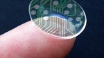 Contact lenses that display text messages