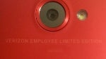 Verizon employee Limited Edition HTC DROID DNA photographed wearing "Big Red"