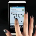 Video shows BlackBerry Z10 with Chinese handwriting recognition in BBM