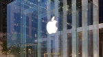 Big Apple rain showers flood the Fifth Avenue Apple Store