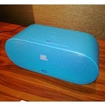 Nokia JBL PowerUp Wireless charging speaker in black and cyan now 50% off on Amazon