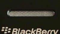 The back cover of the BlackBerry A10 is photographed in Vietnam