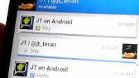 BlackBerry Messenger for Android shown in video