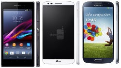 Sony Xperia Z1 vs Samsung Galaxy S4 vs LG G2 specs comparison: 5" cage match