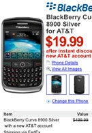 New Circuit City offers BlackBerry Curve for $19.99 after an instant discount and AT&T contract
