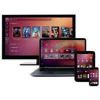 Ubuntu convergence shown with the same app running on a phone, tablet, and PC