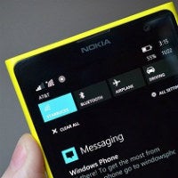 Action Center for Windows Phone 8.1 shown on video