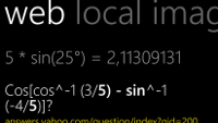 Answer scientific calculations and get exchange rates using your Bing search app on Windows Phone