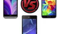 HTC One (M8) vs Samsung Galaxy S5 vs Sony Xperia Z2 vs Note 3 vs HTC One vs Galaxy S4 vs Xperia Z1 vs iPhone 5s: size comparison