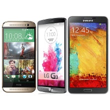 LG G3 vs HTC One (M8) vs Note 3 specs comparison