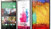 LG G3 vs HTC One (M8) vs Note 3 specs comparison