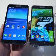 Samsung infographic compares the Galaxy Note 4 to the Note 3, Note II, and original Note