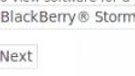 Official OS upgrade for the BlackBerry Storm 9500