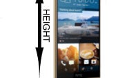 HTC One M9 size comparison