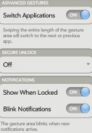 webOS 1.2: LED notifications alert in gesture area and remote app kill