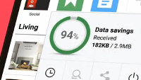 Update to Opera mini version 8.0 allows you to track the amount of data you save